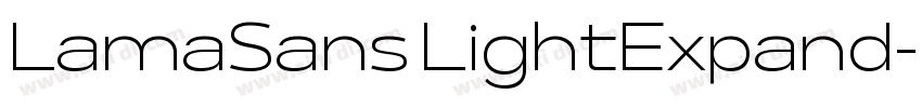 LamaSans LightExpand字体转换